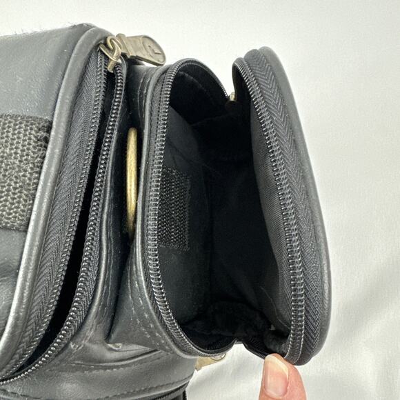 Camera Bag Case Black Pleather with Three Storage Pouches Soft Case - Picture 8 of 15